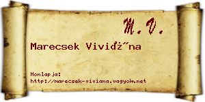 Marecsek Viviána névjegykártya